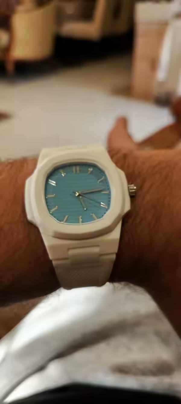 Customer photo: Arctic White Taury watch worn on the wrist